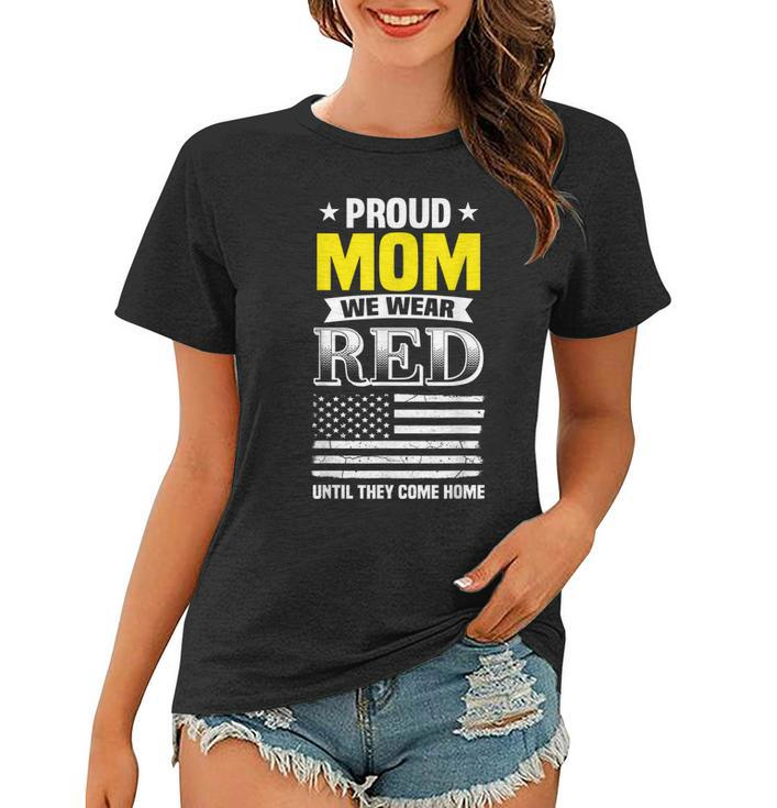 Proud Mom Of Deployed Son Red Friday Family Gift  Women T-shirt