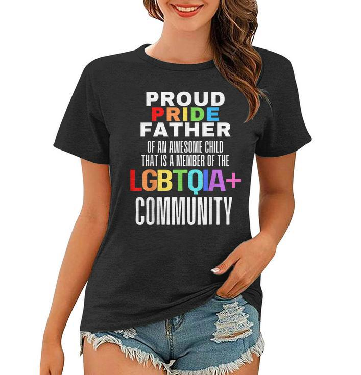 Proud Pride Father I Love My Daughter Girl Dad Lesbian Lgbtq  Women T-shirt