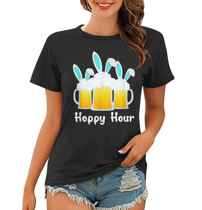 Punny Easter  Happy Bunny Beer Drinking Top Men Women  Women T-shirt