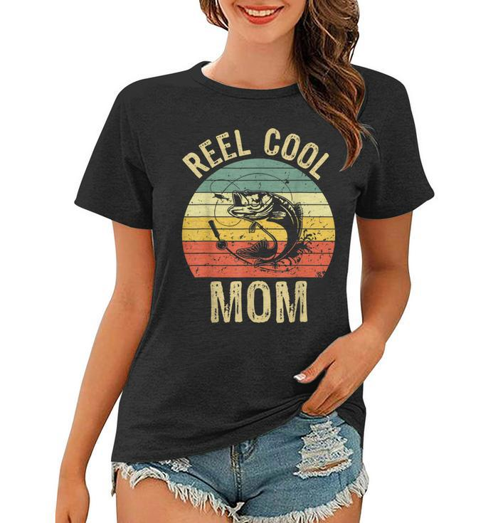Reel Cool Mom Fishing Gifts Women Fishing Lovers Retro  Women T-shirt