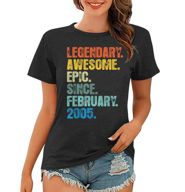 Retro Legendär Seit Februar 2005 18 Jahre Alt Frauen Tshirt