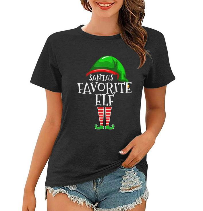 Santas Favorite Elf Group Matching Family Christmas Gift Tshirt Women T-shirt