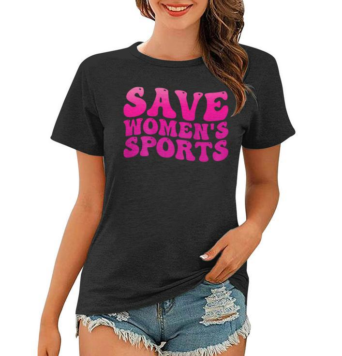 Save Womens Sports Act Protectwomenssports Support Groovy  Women T-shirt