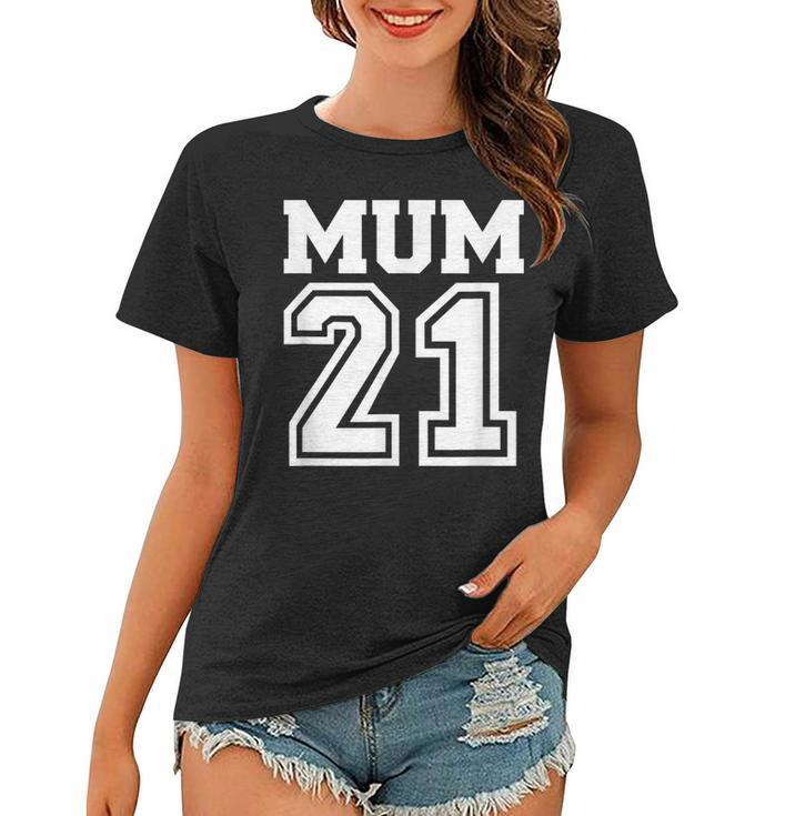 Schwarzes Frauen Tshirt Mum 21 im Sportdesign, Perfektes Tee für Mütter