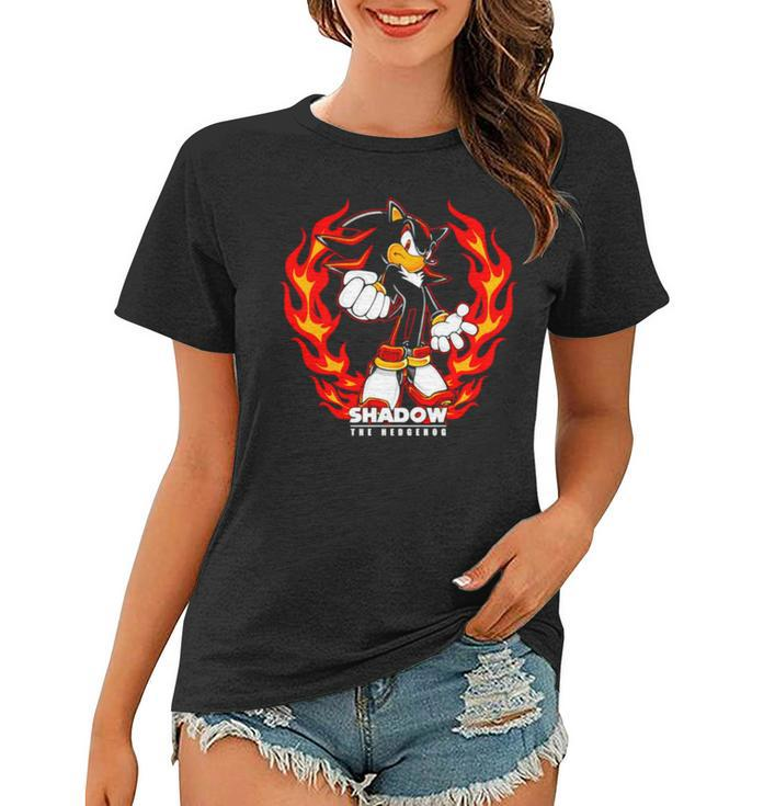 Shadow Red Flame The Hedgehog Women T-shirt