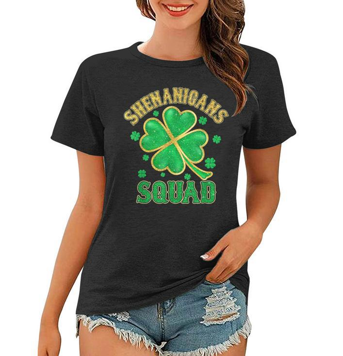 Shenanigans Squad Irish Shamrock Funny St Patricks Day Party  Women T-shirt