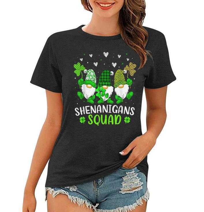 Shenanigans Squad St Patricks Day Gnomes Green Funny  Women T-shirt