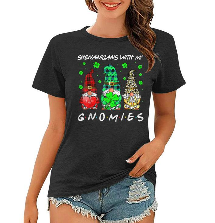 Shenanigans With My Gnomies Shamrock St Patricks Day Gnome  Women T-shirt