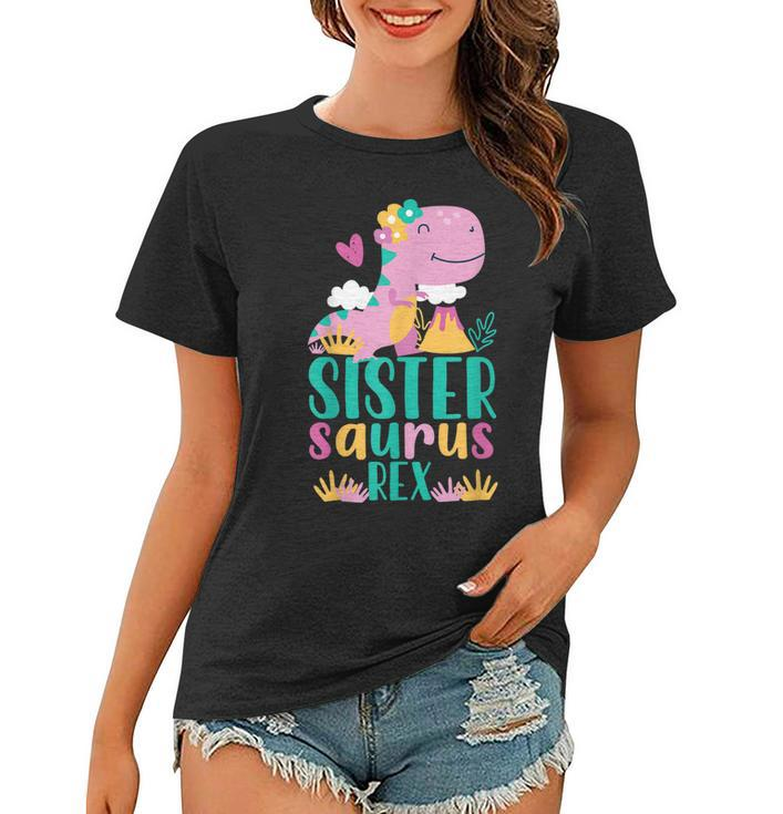 Sister Saurus Rex Dinosaur Dino Design For Kids Women T-shirt