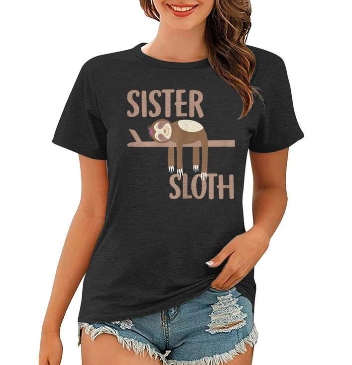 Sister Sloth Cute Gift For Mom Or Daughter Sloth Lovers Women T-shirt