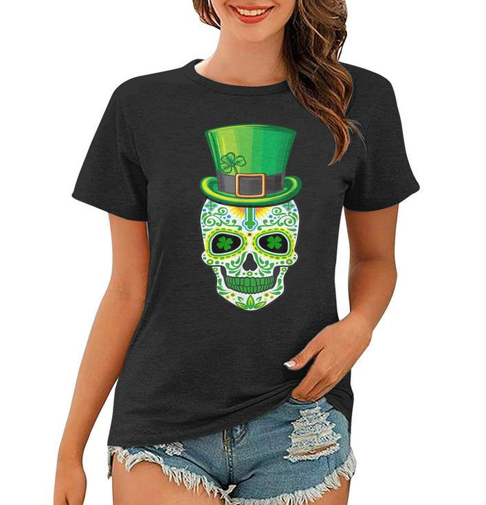 Skull St Patricks Day Irish Funny Saint Patricks Day Of Dead  V2 Women T-shirt