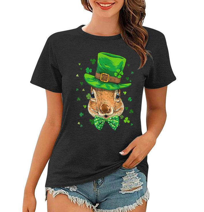 St Patricks Day Leprechaun Squirrel Rodents Shamrock Irish  Women T-shirt
