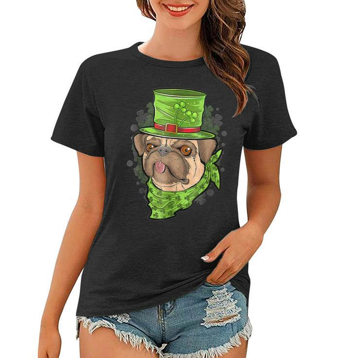 St Patricks Day Pug Puppy Dog Gift Lover Dog  Women T-shirt
