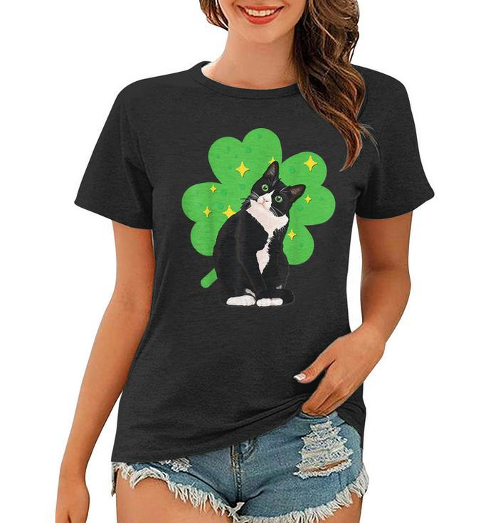 St Saint Patricks Day Tuxedo Cat Men Women Kids Costume  Women T-shirt