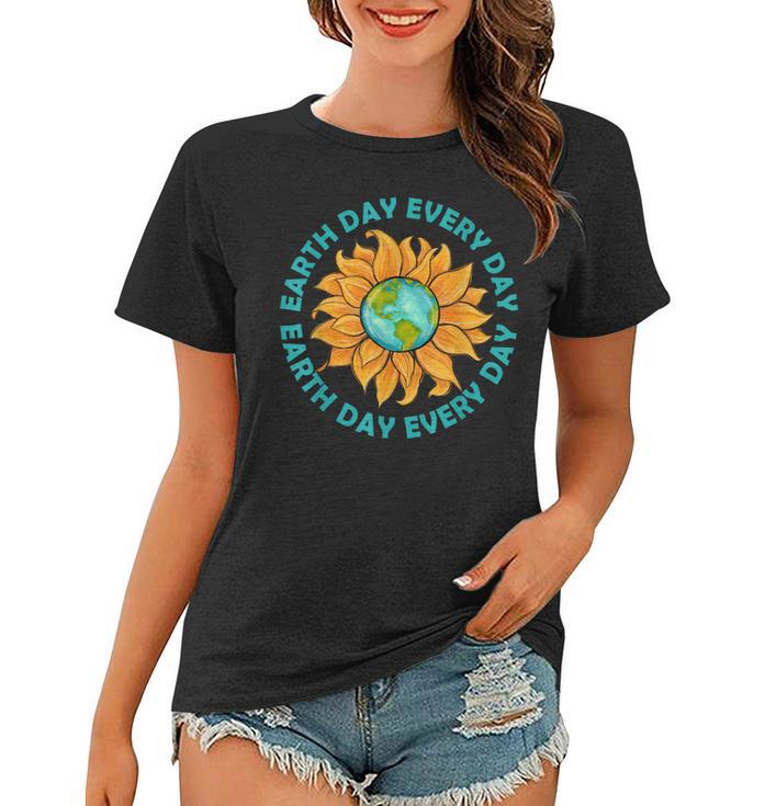 Sunflower Earth Day Every Day Planet Earth Sunflowers Women T