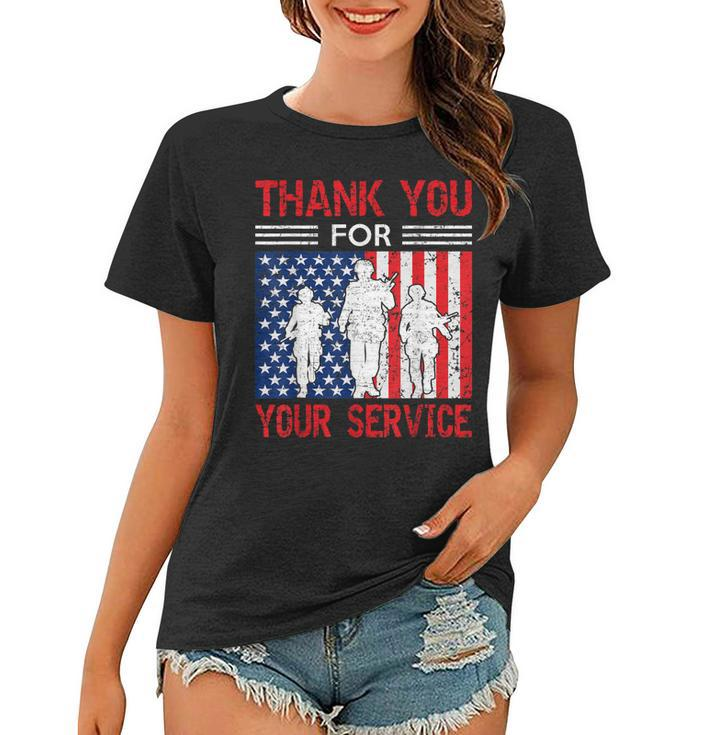 Thank You For Your Services Patriotic Veterans Day Men Women  Women T-shirt