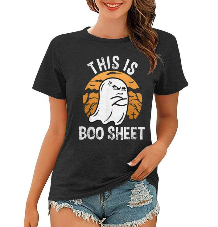 This Is Boo Sheet Funny Ghost Costume Women Men Halloween  Women T-shirt