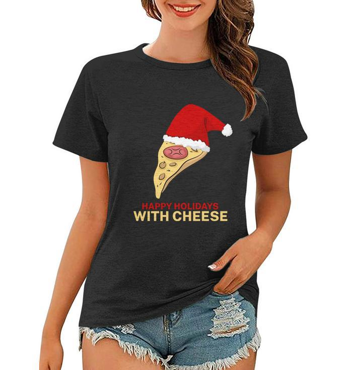 Ugly Christmas Sweater Burger Happy Holidays With Cheese V9 Women T-shirt