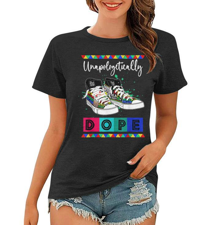 Unapologetically Shoes Black History Month Black History  Women T-shirt