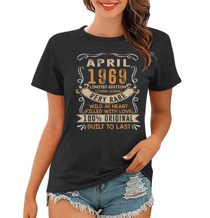 Vintage 50Th Birthday April 1969 Shirt 50 Years Old Gift Women T-shirt