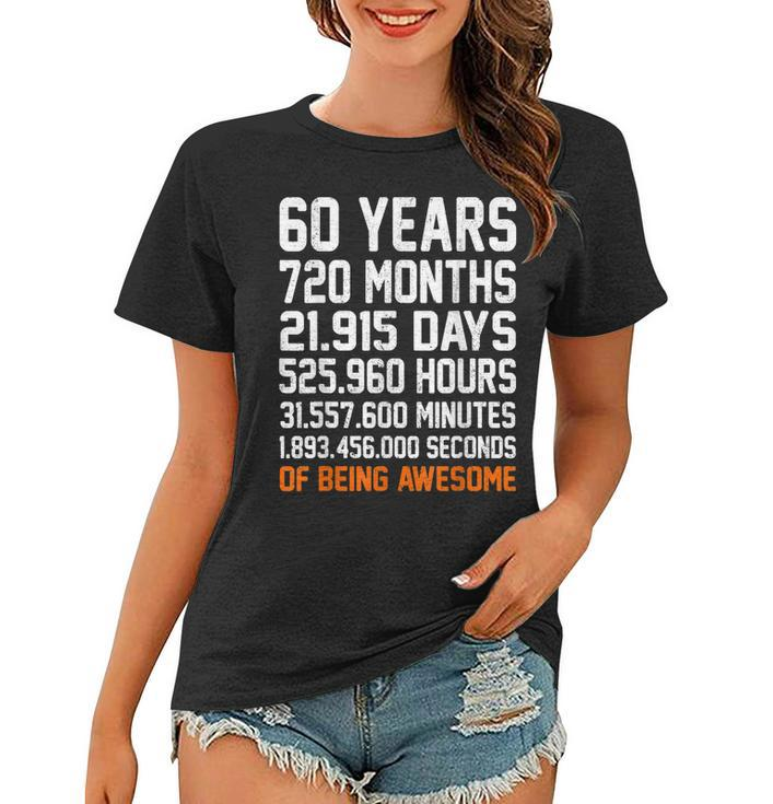 Vintage 60Th Birthday Gifts 60 Years Old Anniversary Awesome  Women T-shirt