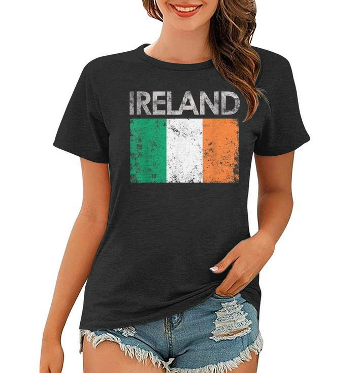 Vintage Ireland Irish Flag Pride Gift  Women T-shirt