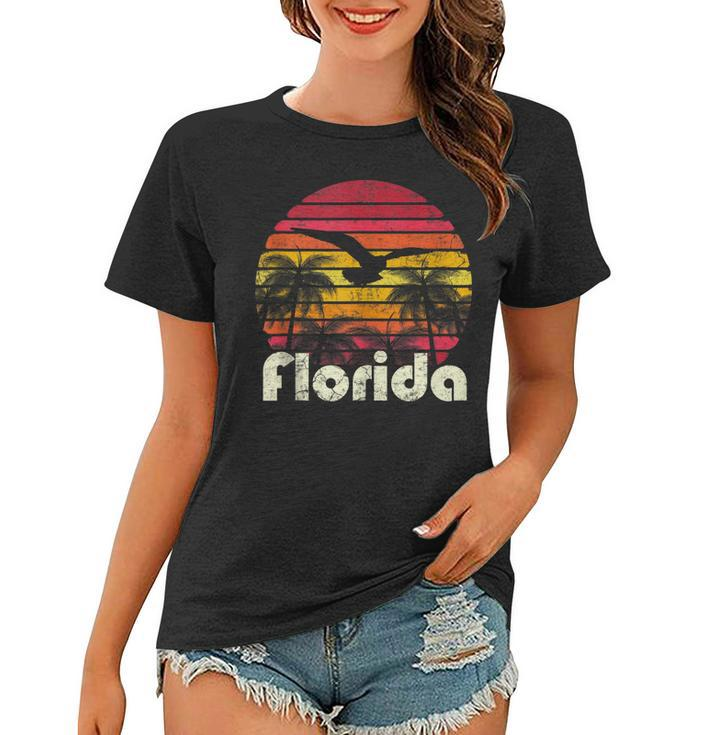 Vintage Retro Florida Beach Sun 70S 80S Style Gift Mom Dad  Women T-shirt
