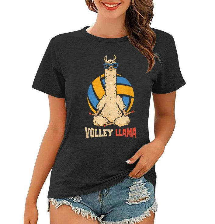 Volley Llama Sports Game Volleyball  Women T-shirt