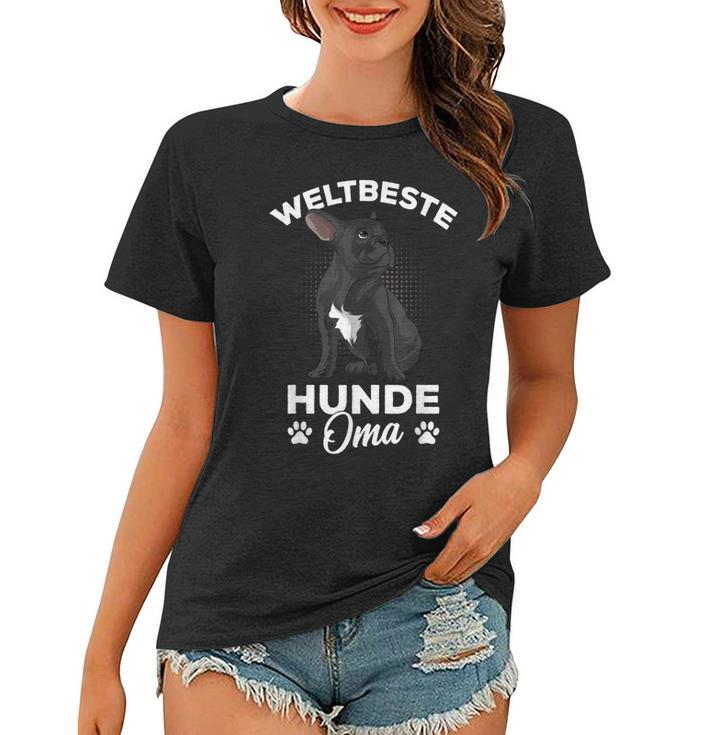 Weltbeste Hunde Oma Französische Bulldogge Frenchie Frauchen Frauen Tshirt