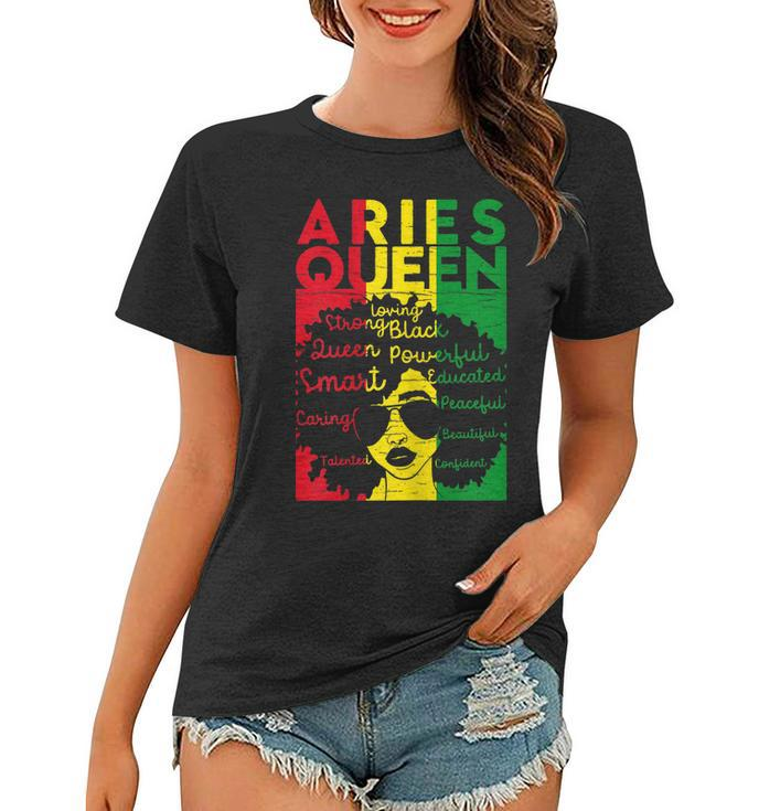Womens Aries Queen Birthday Costume Black Women Gift Girl  Women T-shirt