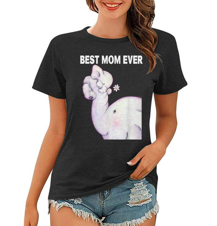 Womens Best Mom Ever Elephant Mothers Day Tshirt For Mother Women T-shirt