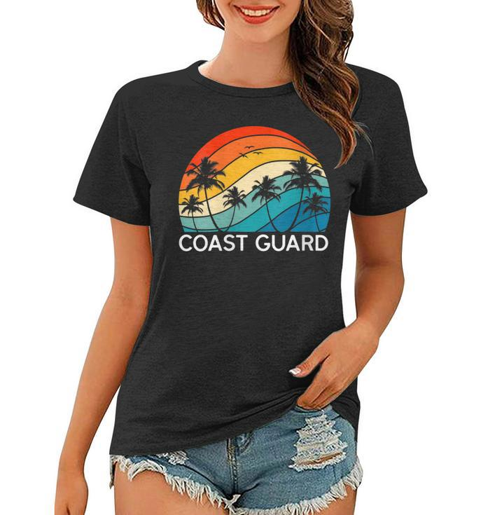 Womens Retro Coast Guard Beach Vintage Surf Palm Men Women  Women T-shirt