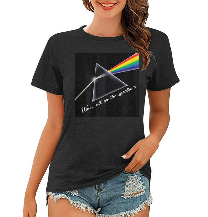 Womens We Are All On The Spectrum Autism Mom Life Autism Dad Life  Women T-shirt