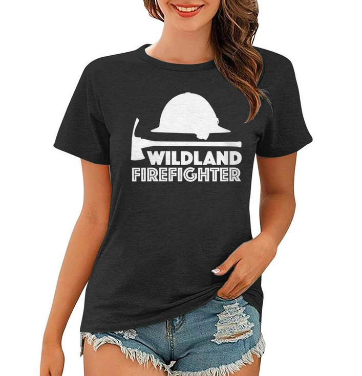 Womens Wild Land Rural Fire Fighters Forest Ladder-Man Helmet Ax  Women T-shirt