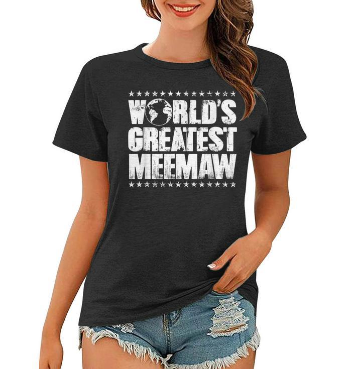Worlds Greatest Meemaw T  Best Ever Award Gift Women T-shirt