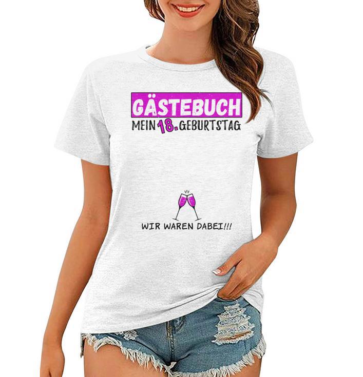 18 Geburtstag Gästebuch 18 Jahre Geburtstagsgeschenk Gast Frauen Tshirt