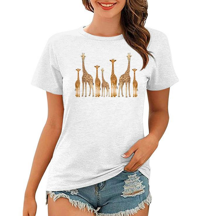 Cute Giraffe Animal Lovers Funny Gifts For Men Women Kids  Women T-shirt