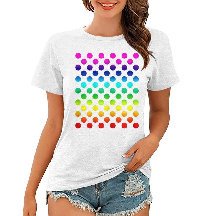 rainbow polka dot shirt