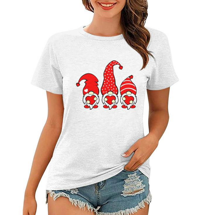 Gnomes Womens Valentines Day Women T-shirt