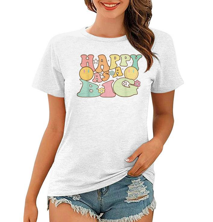 Happy As A Little  Big Sorority Reveal Retro Flower Happy T  Women T-shirt