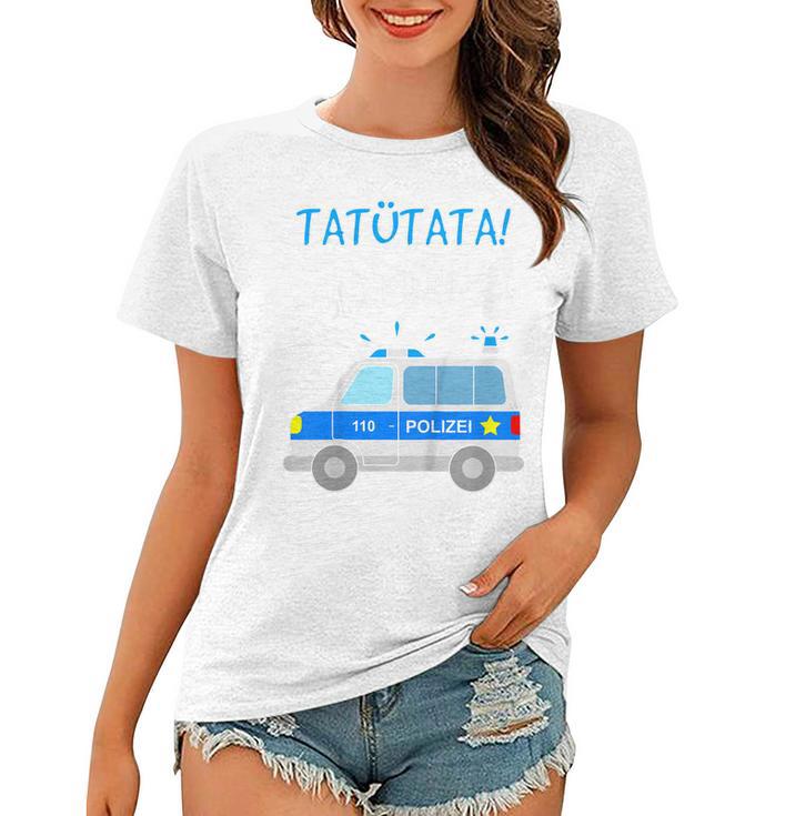 Kinder Tatütata Polizeiauto 4 Geburtstag Polizist Frauen Tshirt