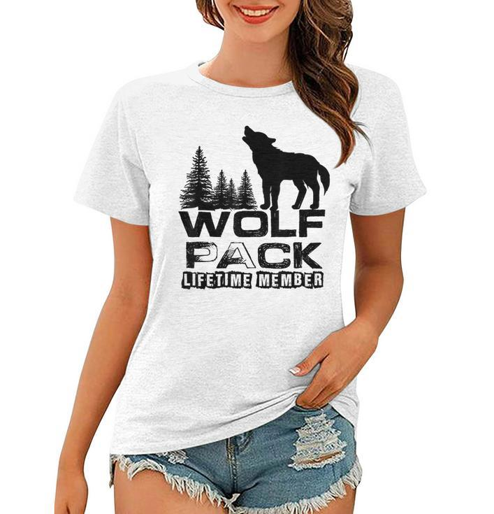 Lifetime Wolf Pack Member | I Love Wolves Funny Wolves  Women T-shirt