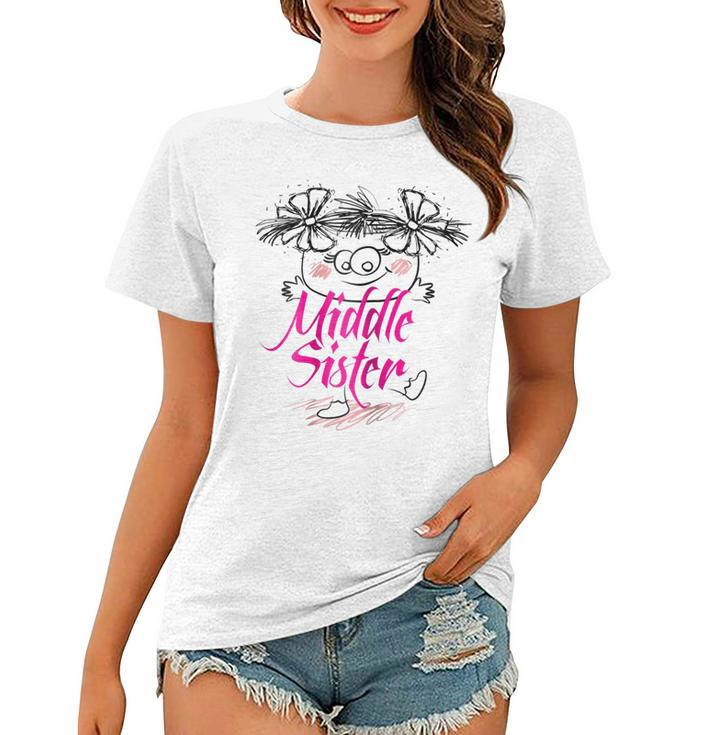 Middle Child  Mid Sister T  Sibling  Gift Women T-shirt