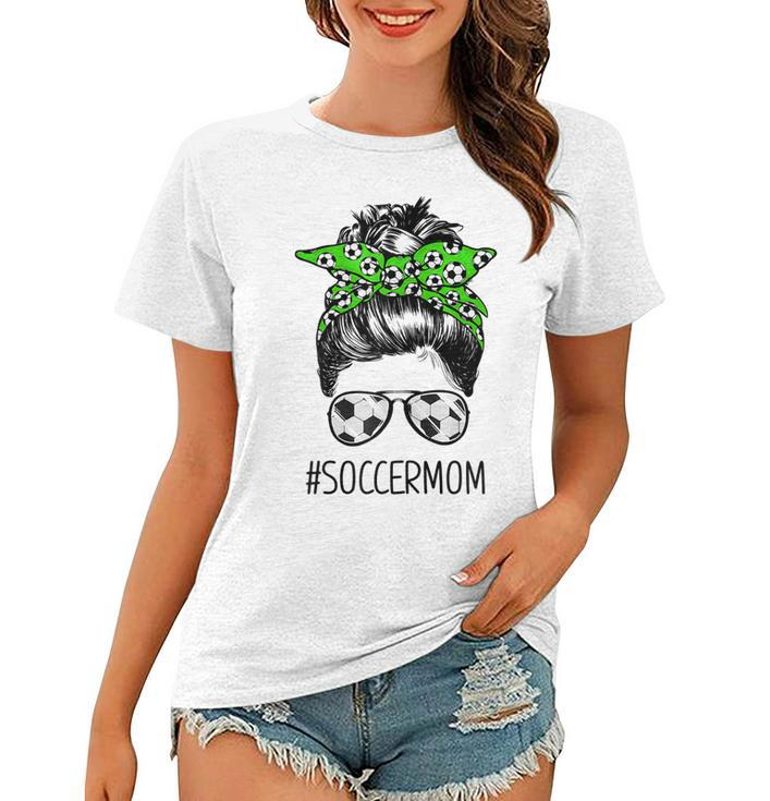 Ph Messy Bun Soccer Mom Mothers Day Soccer Players  Gift For Womens Women T-shirt