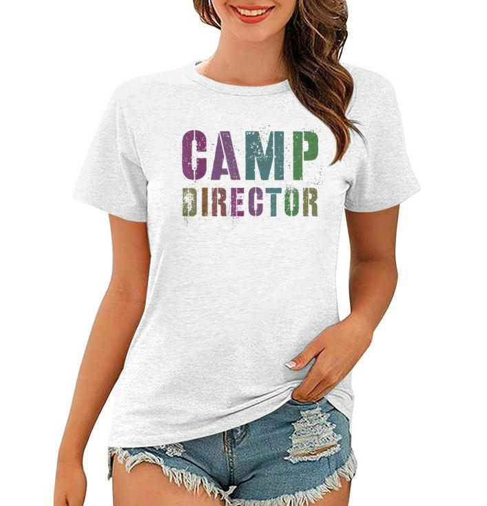 Rockin Camp Director Camping Host Chaos Coordinator Sign Women T-shirt