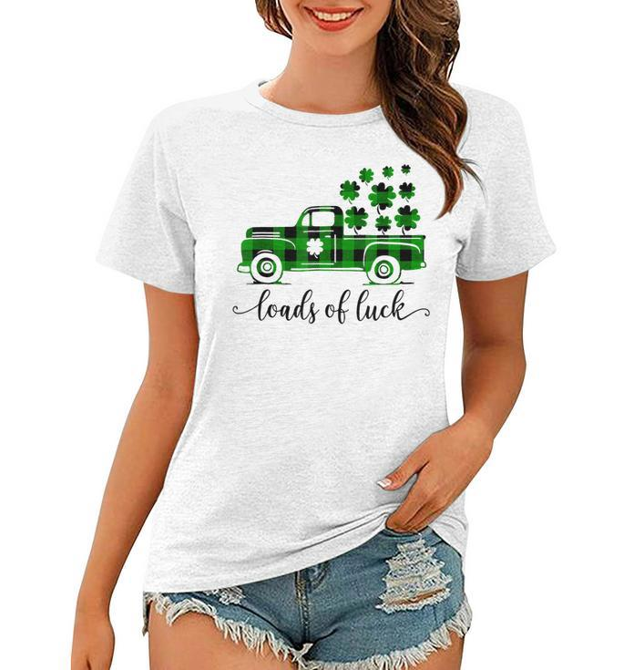 Special Delivery Loads Of Luck Plaid Truck St Patricks Day  Women T-shirt
