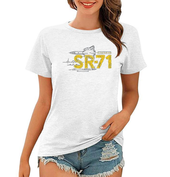 Sr71 Blackbird Air Force Military Jet Women T-shirt