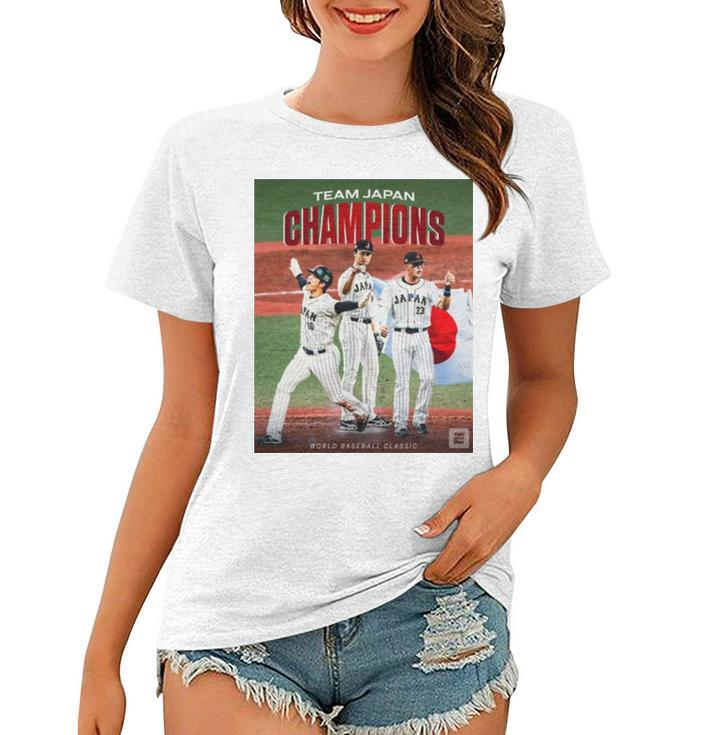 Team Japan Champions World Baseball Classic 2023 Poster Women T-shirt