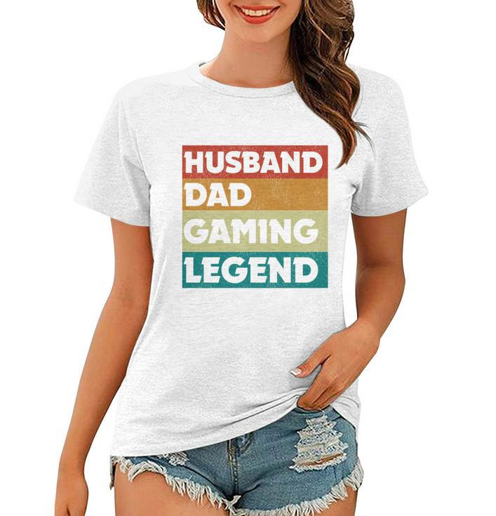 Vintage Husband Dad Video Game Legend Gaming Dad Fathers Day Gift Women T-shirt