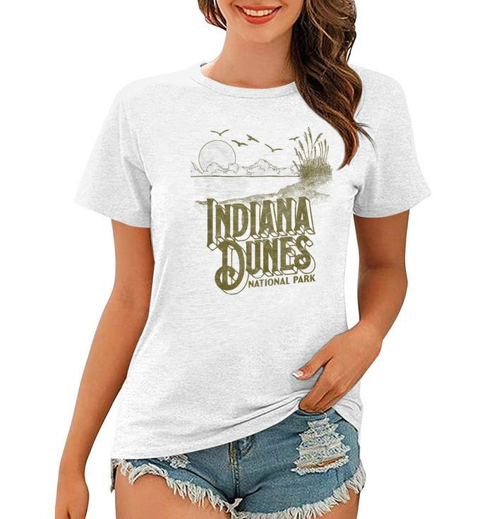 Vintage Indiana Dunes National Park Retro 80S Minimalist Women T-shirt